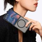 For Samsung Galaxy Z Flip7 5G Fan Dun Series TPU Hybrid PC Frosted Magsafe Phone Case(Black) - 3