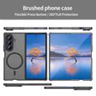 For Samsung Galaxy Z Fold7 5G Fan Dun Series TPU Hybrid PC Frosted Magsafe Phone Case(Black) - 2