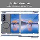 For Samsung Galaxy Z Fold7 5G Fan Dun Series TPU Hybrid PC Frosted Magsafe Phone Case(Blue) - 2