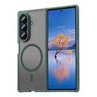 For Samsung Galaxy Z Fold7 5G Fan Dun Series TPU Hybrid PC Frosted Magsafe Phone Case(Green) - 1