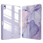 For Huawei MatePad 10.4 2022 / 2020 Marble Pattern Crystal Acrylic Smart Tablet Leather Case with Pen Slot(Purple) - 1