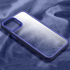 For iPhone 12 / 12 Pro X-level Contrast Color Design Shockproof PC Protective Case(Blue) - 1