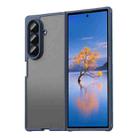 For Samsung Galaxy Z Fold7 5G Fan Dun Series TPU Hybrid PC Frosted Phone Case(Blue) - 1