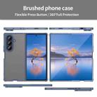 For Samsung Galaxy Z Fold7 5G Fan Dun Series TPU Hybrid PC Frosted Phone Case(Blue) - 2