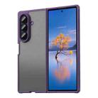 For Samsung Galaxy Z Fold7 5G Fan Dun Series TPU Hybrid PC Frosted Phone Case(Purple) - 1