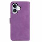 For iPhone 17 Moonlit Butterfly Dance Pattern Embossed Leather Phone Case(Purple) - 3