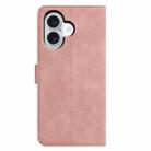 For iPhone 17 Moonlit Butterfly Dance Pattern Embossed Leather Phone Case(Pink) - 3
