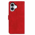 For iPhone 17 Moonlit Butterfly Dance Pattern Embossed Leather Phone Case(Red) - 3