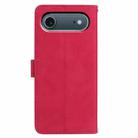 For iPhone 17 Air Moonlit Butterfly Dance Pattern Embossed Leather Phone Case(Rose Red) - 3