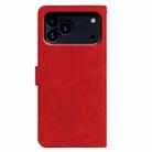 For iPhone 17 Pro Moonlit Butterfly Dance Pattern Embossed Leather Phone Case(Red) - 3