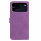 For iPhone 17 Pro Max Moonlit Butterfly Dance Pattern Embossed Leather Phone Case(Purple) - 3