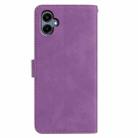 For Samsung Galaxy A07 5G Moonlit Butterfly Dance Pattern Embossed Leather Phone Case(Purple) - 3