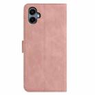 For Samsung Galaxy A07 5G Moonlit Butterfly Dance Pattern Embossed Leather Phone Case(Pink) - 3