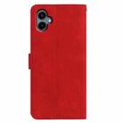 For Samsung Galaxy A07 5G Moonlit Butterfly Dance Pattern Embossed Leather Phone Case(Red) - 3