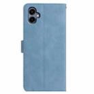 For Samsung Galaxy A07 5G Moonlit Butterfly Dance Pattern Embossed Leather Phone Case(Blue) - 3