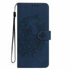 For Samsung Galaxy A07 5G Moonlit Butterfly Dance Pattern Embossed Leather Phone Case(Navy Blue) - 2