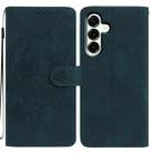 For Samsung Galaxy A17 5G Moonlit Butterfly Dance Pattern Embossed Leather Phone Case(Green) - 1