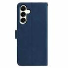 For Samsung Galaxy A17 5G Moonlit Butterfly Dance Pattern Embossed Leather Phone Case(Navy Blue) - 3