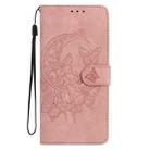 For OPPO A5 5G Global Moonlit Butterfly Dance Pattern Embossed Leather Phone Case(Pink) - 2