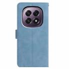 For OPPO A5 5G Global Moonlit Butterfly Dance Pattern Embossed Leather Phone Case(Blue) - 3