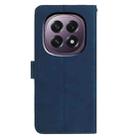 For OPPO A5 5G Global Moonlit Butterfly Dance Pattern Embossed Leather Phone Case(Navy Blue) - 3