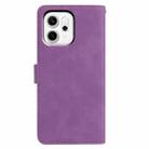 For OPPO Reno14 5G Global Moonlit Butterfly Dance Pattern Embossed Leather Phone Case(Purple) - 3