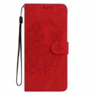 For OPPO Reno14 5G Global Moonlit Butterfly Dance Pattern Embossed Leather Phone Case(Red) - 2