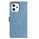 For OPPO Reno14 Pro 5G Global Moonlit Butterfly Dance Pattern Embossed Leather Phone Case(Blue) - 3