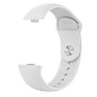 For Huawei Watch Fit3 / Fit4 / Fit4 Pro Nail Buckle Solid Color Silicone Watch Band(White) - 2