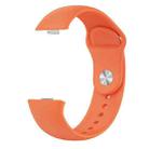 For Huawei Watch Fit3 / Fit4 / Fit4 Pro Nail Buckle Solid Color Silicone Watch Band(Orange) - 2