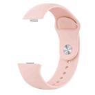For Huawei Watch Fit3 / Fit4 / Fit4 Pro Nail Buckle Solid Color Silicone Watch Band(Pink) - 2