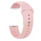For Huawei Watch Fit3 / Fit4 / Fit4 Pro Nail Buckle Solid Color Silicone Watch Band(Pink) - 3