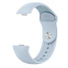 For Huawei Watch Fit3 / Fit4 / Fit4 Pro Nail Buckle Solid Color Silicone Watch Band(Light Blue) - 2