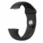For Huawei Watch Fit3 / Fit4 / Fit4 Pro Nail Buckle Solid Color Silicone Watch Band(Black) - 2