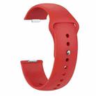 For Huawei Watch Fit3 / Fit4 / Fit4 Pro Nail Buckle Solid Color Silicone Watch Band(Red) - 3