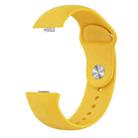 For Huawei Watch Fit3 / Fit4 / Fit4 Pro Nail Buckle Solid Color Silicone Watch Band(Yellow) - 2