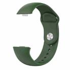 For Huawei Watch Fit3 / Fit4 / Fit4 Pro Nail Buckle Solid Color Silicone Watch Band(Army Green) - 2