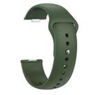 For Huawei Watch Fit3 / Fit4 / Fit4 Pro Nail Buckle Solid Color Silicone Watch Band(Army Green) - 3