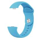 For Huawei Watch Fit3 / Fit4 / Fit4 Pro Nail Buckle Solid Color Silicone Watch Band(Sky Blue) - 2