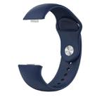 For Huawei Watch Fit3 / Fit4 / Fit4 Pro Nail Buckle Solid Color Silicone Watch Band(Midnight Blue) - 2