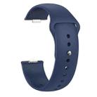 For Huawei Watch Fit3 / Fit4 / Fit4 Pro Nail Buckle Solid Color Silicone Watch Band(Midnight Blue) - 3