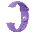 For Huawei Watch Fit3 / Fit4 / Fit4 Pro Nail Buckle Solid Color Silicone Watch Band(Purple) - 2