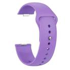 For Huawei Watch Fit3 / Fit4 / Fit4 Pro Nail Buckle Solid Color Silicone Watch Band(Purple) - 3