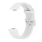 For Huawei Watch Fit3 / Fit4 / Fit4 Pro Colorful Buckle Solid Color Silicone Watch Band(White) - 2