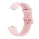 For Huawei Watch Fit3 / Fit4 / Fit4 Pro Colorful Buckle Solid Color Silicone Watch Band(Pink) - 2