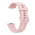 For Huawei Watch Fit3 / Fit4 / Fit4 Pro Colorful Buckle Solid Color Silicone Watch Band(Pink) - 3