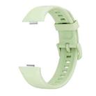 For Huawei Watch Fit3 / Fit4 / Fit4 Pro Colorful Buckle Solid Color Silicone Watch Band(Green) - 2