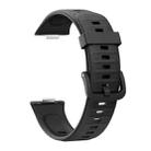 For Huawei Watch Fit3 / Fit4 / Fit4 Pro Colorful Buckle Solid Color Silicone Watch Band(Black) - 3