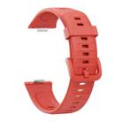 For Huawei Watch Fit3 / Fit4 / Fit4 Pro Colorful Buckle Solid Color Silicone Watch Band(Red) - 3