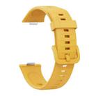 For Huawei Watch Fit3 / Fit4 / Fit4 Pro Colorful Buckle Solid Color Silicone Watch Band(Yellow) - 3